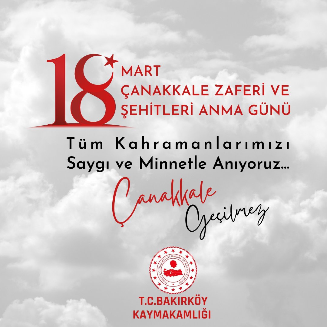 Kaymakamımız Sayın Abdullah Köklü'nün, 18MartÇanakkaleZaferi ve Şehitleri Anma Günü Mesajı