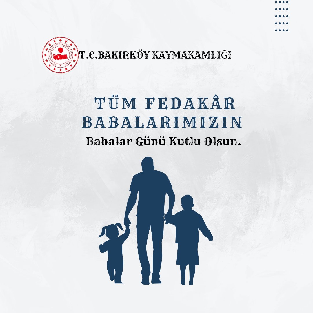 Babalar Günü'nü tebrik ederiz.