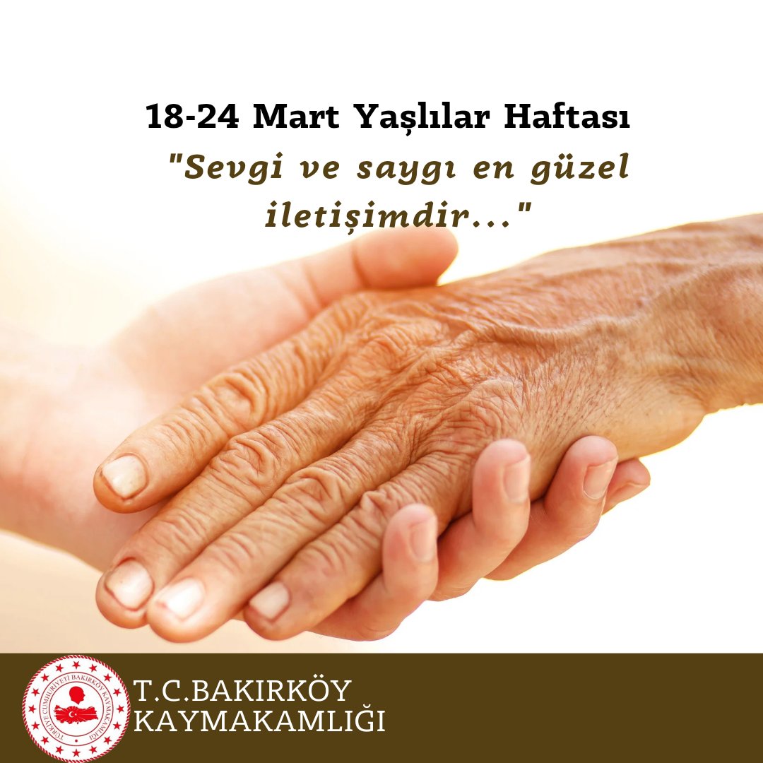 Tüm yaşlılarımızın 18-24 Mart Yaşlılar Haftası’nı gönülden kutluyoruz.